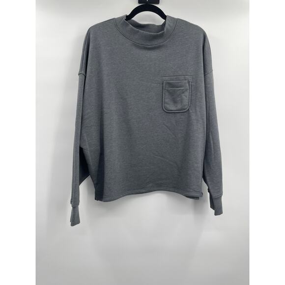 Old Navy Gray Relaxed Fit Long Sleeve Sweatshirt Sweater Pocket XL Tall NEW - Picture 9 of 10